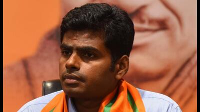 Tamil Nadu BJP president K Annamalai said that there is no compulsion to learn Hindi to prove one is an Indian and said the ancient Tamil language could qualify to become the national link language. (HT Archives) Tamil Nadu BJP president K Annamalai said that there is no compulsion to learn Hindi to prove one is an Indian and said the ancient Tamil language could qualify to become the national link language. (HT Archives)