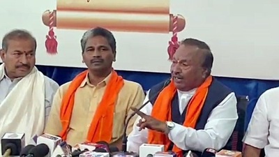 Police charged Karnataka minister KS Eshwarappa on Wednesday with abetment to suicide in connection with the death of a contractor Patil in Udupi. (ANI) Police charged Karnataka minister KS Eshwarappa on Wednesday with abetment to suicide in connection with the death of a contractor Patil in Udupi. (ANI)