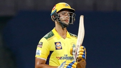 Chennai Super Kings all-rounder Shivam Dube celebrates his half-century (IPL) Chennai Super Kings all-rounder Shivam Dube celebrates his half-century (IPL)