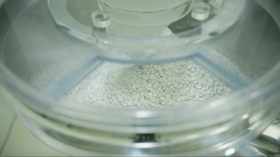 A handout video grab image shows the production process of Shionogi &amp; Co Ltd's ongoing clinical trial of pills, known as S-217622, for the oral coronavirus disease (COVID-19) treatment. (via REUTERS)