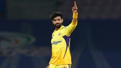 Ravindra Jadeja of the Chennai Super Kings celebrates the wicket of Glenn Maxwell of Royal Challengers Bangalore during the IPL 2022 cricket match between CSK and RCB (PTI) Ravindra Jadeja of the Chennai Super Kings celebrates the wicket of Glenn Maxwell of Royal Challengers Bangalore during the IPL 2022 cricket match between CSK and RCB (PTI)