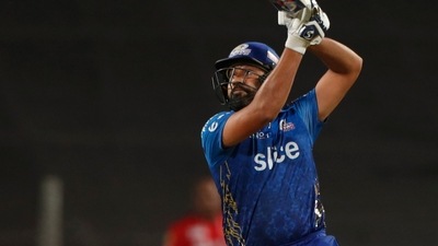 Rohit fell after scoring 28 against PBKS (PTI) Rohit fell after scoring 28 against PBKS (PTI)
