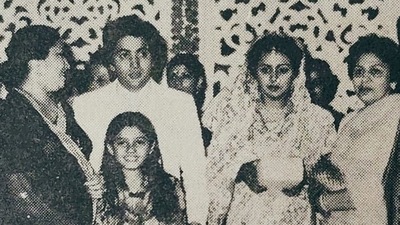 Rishi Kapoor and Neetu Kapoor at their wedding. Rishi Kapoor and Neetu Kapoor at their wedding.