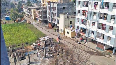 PMRDA on Wednesday demolished illegal structures erected at Vadki. (REPRESENTATIVE PHOTO)