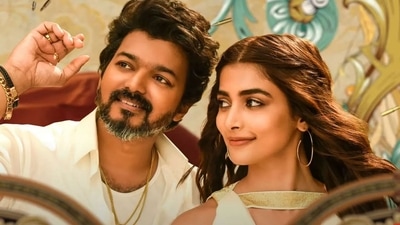 Vijay and Pooja Hegde in a still from Beast. Vijay and Pooja Hegde in a still from Beast.