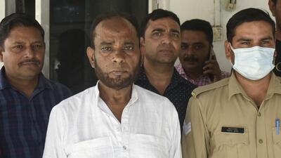 45-year-old Jahiruddin Raji was nabbed from IGI airport in Delhi on Wednesday. (Sakib Ali/ HT) 45-year-old Jahiruddin Raji was nabbed from IGI airport in Delhi on Wednesday. (Sakib Ali/ HT)