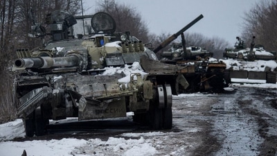 Destroyed Russian Tanks in Ukraine.