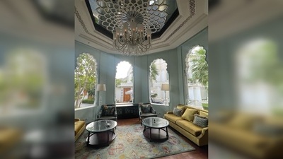 Mouni Roy, intrigued by the interiors of the hotel, also shared some photos of her luxury stay. (Instagram/@imouniroy)
