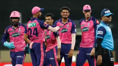 Rajasthan Royals players in action during the game against Lucknow Super Giants. (IPL)