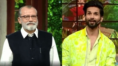 Pankaj Kapur and Shahid Kapoor on The Kapil Sharma Show. Pankaj Kapur and Shahid Kapoor on The Kapil Sharma Show. 