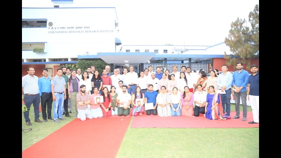 Different scientific competitions were organised and the winners were felicitated. (HT Photo)