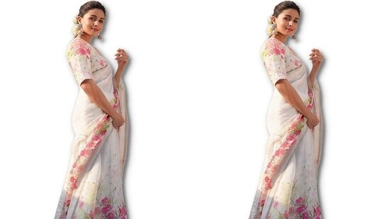 Details about   Indian Wedding Satin Saree Digital Print Sari Banglori Silk Blouse Festival