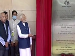 PM Modi inaugurating Pradhanmantri Sangrahalaya (ANI)