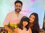 Abhishek Bachchan with Aishwarya Rai and Aaradhya Bachchan. Abhishek Bachchan with Aishwarya Rai and Aaradhya Bachchan. 