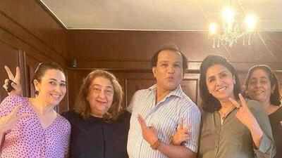 Choreographer Rajendra Singh with the Kapoor family. Choreographer Rajendra Singh with the Kapoor family.