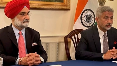 Washington DC, Apr 13 (ANI): External Affairs Minister S Jaishankar addressing a press conference, in Washington DC on Wednesday. (ANI Photo) (ANI) Washington DC, Apr 13 (ANI): External Affairs Minister S Jaishankar addressing a press conference, in Washington DC on Wednesday. (ANI Photo) (ANI)