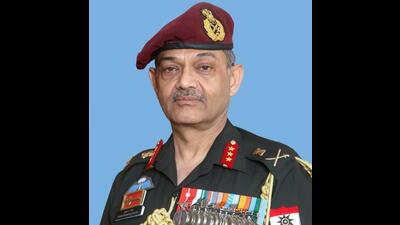 Lieutenant general Pushpendra Singh on Thursday took over as commander of the Rising Star Corps in Himachal Pradesh. (HT Photo)