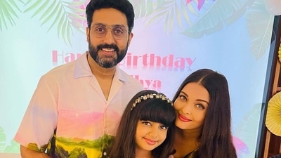 Abhishek Bachchan with Aishwarya Rai and Aaradhya Bachchan. Abhishek Bachchan with Aishwarya Rai and Aaradhya Bachchan. 