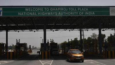 Gurugram, India - April 13, 2022: A view of the Ghamroj Toll Plaza on Sohna Road, in Gurugram, India, on Wednesday, April 13, 2022. Residents of Sohna and nearby villages demands to shift the toll plaza 60 km away. (Photo by Vipin Kumar/ Hindustan Times) **Story pics for Abhishake Behl** (Vipin Kumar/HT PHOTO) Gurugram, India - April 13, 2022: A view of the Ghamroj Toll Plaza on Sohna Road, in Gurugram, India, on Wednesday, April 13, 2022. Residents of Sohna and nearby villages demands to shift the toll plaza 60 km away. (Photo by Vipin Kumar/ Hindustan Times) **Story pics for Abhishake Behl** (Vipin Kumar/HT PHOTO)