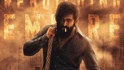 Yash in a still from KGF Chapter 2. Yash in a still from KGF Chapter 2. 