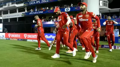 PBKS players in action. (IPL) PBKS players in action. (IPL)