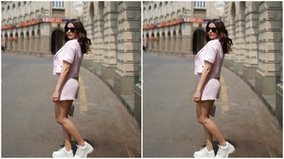 With white shoes, a white bag and tinted shades, Aamna accessorised her summer look to perfection. (Instagram/@aamnasharifofficial)