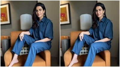 In silver jhumkas from the house of Shyle Silver Jewelry, Karishma looked pretty. (Instagram/@karishmaktanna)