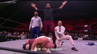 Satnam Singh stands tall as Samoa Joe lies in the ring after being assaulted by the former along with Jay Lethal and Sonjay Dutt. (Twitter) Satnam Singh stands tall as Samoa Joe lies in the ring after being assaulted by the former along with Jay Lethal and Sonjay Dutt. (Twitter)