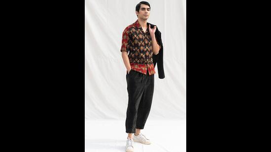 Designer Gaurav Khanijo’s colour-blocked carnival shirt