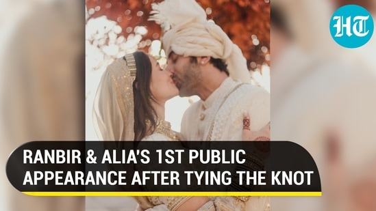 RANBIR &amp; ALIA'S 1ST PUBLIC APPEARANCE AFTER TYING THE KNOT