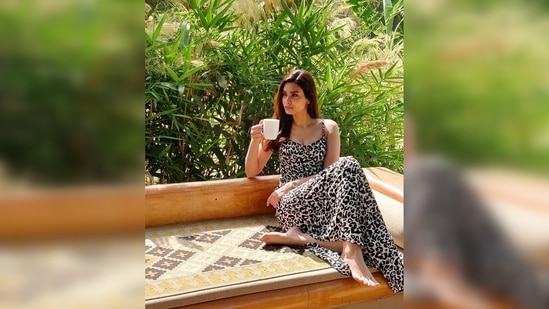 In the pictures, Diana Penty can be seen making the most out of the summer season by spending time amidst nature and sipping on some tea.(Instagram/@diapenty)