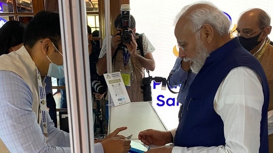 PM Narendra Modi purchasing the very first ticket of the museum (Twitter/Prasar Bharti) PM Narendra Modi purchasing the very first ticket of the museum (Twitter/Prasar Bharti)