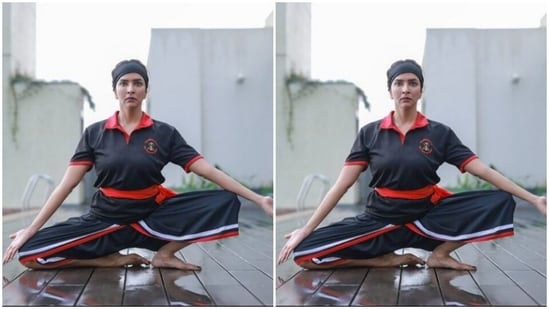 Lakshmi Manchu demonstrates a Kalaripayattu stance, speaks of its benefits(Instagram/@lakshmimanchu)