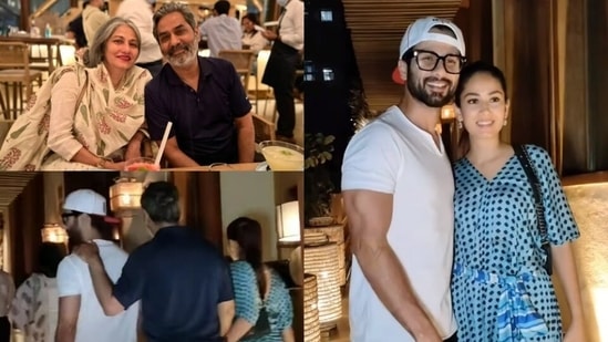 Shahid Kapoor was spotted on dinner with his wife Mira Rajput and her parents.