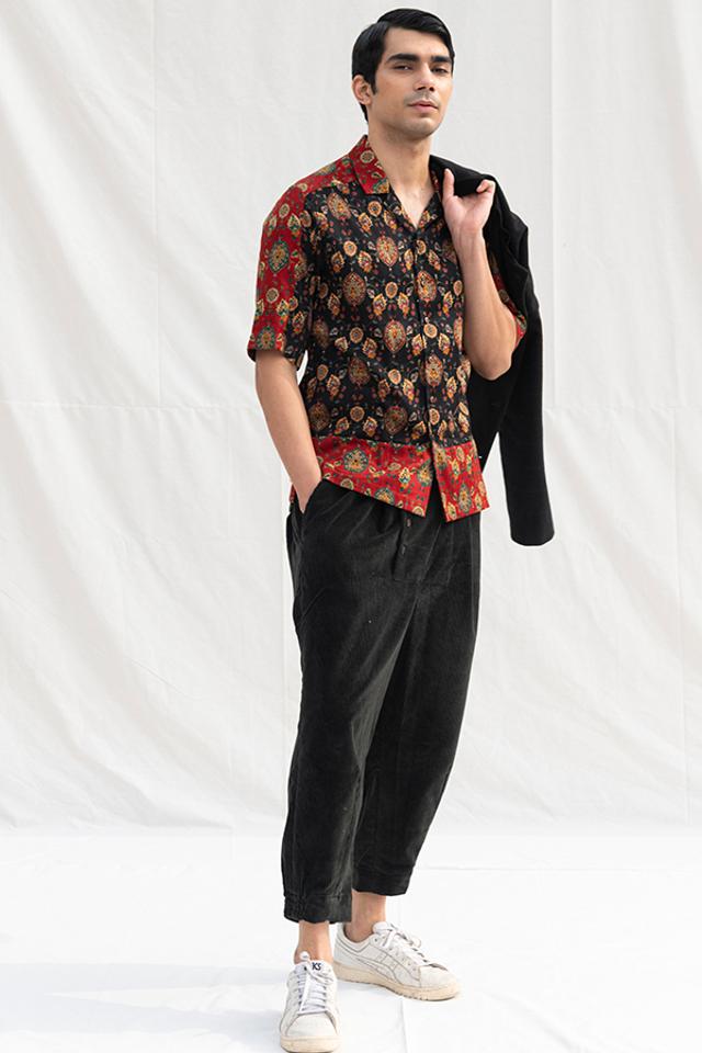 Designer Gaurav Khanijo’s colour-blocked carnival shirt Designer Gaurav Khanijo’s colour-blocked carnival shirt