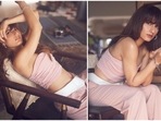 Fatima Sana Shaikh's Instagram handle is a lookbook of all things fancy and fun. Treating her Instagram family of more than 2.7 million, earlier today, she shared some beautiful photos of herself in a nude-pink co-ord set.(Instagram/@fatimasanashaikh)