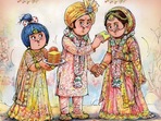 The Amul doodle that was shared on Instagram to congratulate Alia Bhatt and Ranbir Kapoor on their wedding. (instagram/@amul_india) The Amul doodle that was shared on Instagram to congratulate Alia Bhatt and Ranbir Kapoor on their wedding. (instagram/@amul_india)