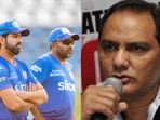 Rohit Sharma with Mahel Jayawardene; Mohammad Azharuddin