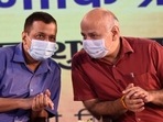 A file photo of Delhi CM Arvind Kejriwal and deputy CM Manish Sisodia. A file photo of Delhi CM Arvind Kejriwal and deputy CM Manish Sisodia.