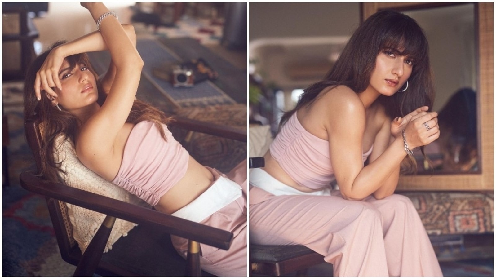 Fatima Shaikh Sex - Fatima Sana Shaikh sets internet on fire in nude pink bandeau top, trousers  set | Hindustan Times