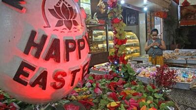 Easter Eggs are a big draw and this year, not just home chefs and caterers but malls and supermarkets in the city. (Ravindra Joshi/HT PHOTO) Easter Eggs are a big draw and this year, not just home chefs and caterers but malls and supermarkets in the city. (Ravindra Joshi/HT PHOTO)