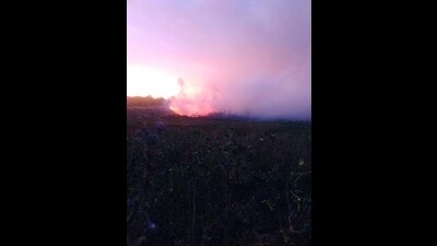 Toxic smoke from blazing garbage dump cloaks Nabha (Ht) Toxic smoke from blazing garbage dump cloaks Nabha (Ht)