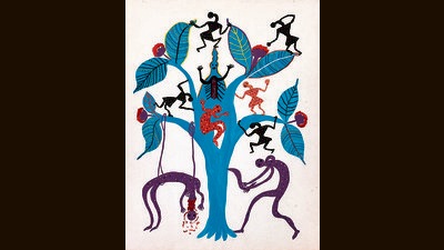 A painting by Bhuri Bai, the first Bhil woman to paint on paper. (Courtesy Hervé Perdriolle) A painting by Bhuri Bai, the first Bhil woman to paint on paper. (Courtesy Hervé Perdriolle)