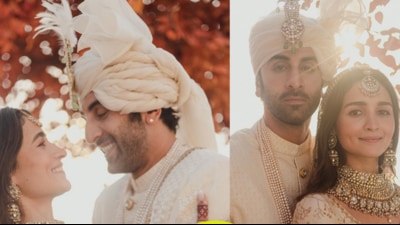 Ranbir Kapoor and Alia Bhatt; Inset: Pandit Rajesh Sharma (Instagram) Ranbir Kapoor and Alia Bhatt; Inset: Pandit Rajesh Sharma (Instagram)