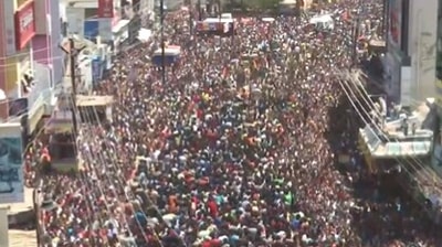 Huge crowds as annual chariot festival celebrated in Tamil Nadu (ANI)