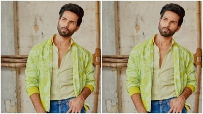 Shahid looked away from the camera as he sported his casual look. (Instagram/@shahidkapoor)