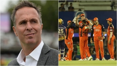 Michael Vaughan; SRH players in action. (IPL) Michael Vaughan; SRH players in action. (IPL)