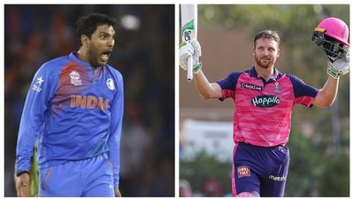 Yuvraj Singh and Jos Buttler Yuvraj Singh and Jos Buttler