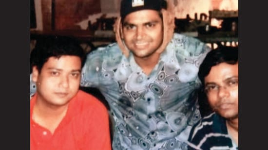 During his shoot days as an assistant director, with his team members