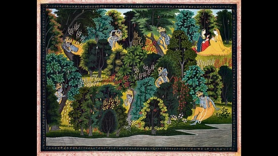 Krishna’s Longing For Radha, from the epic Gita Govinda. (Courtesy Howard Agriesti / The Cleveland Museum of Art)